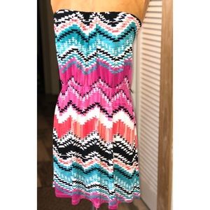 Strapless Fun Short Maxi Summer Dress Sz XL